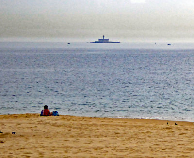 Fort of Sao Louren‡o do Bugio (1590-1601) sits where the Tagus River meets the Atlantic Ocean near Lisbon