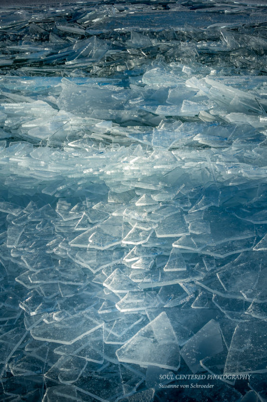 Ice shards piled up