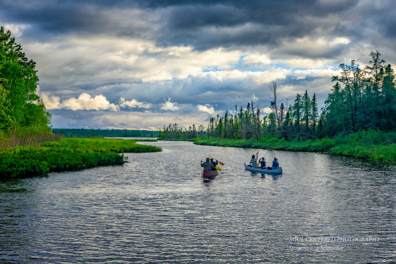 Leaving for an evening canoe paddle