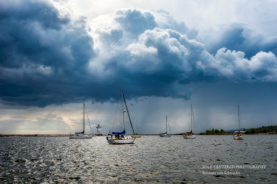 Grand Marais harbor, clouds