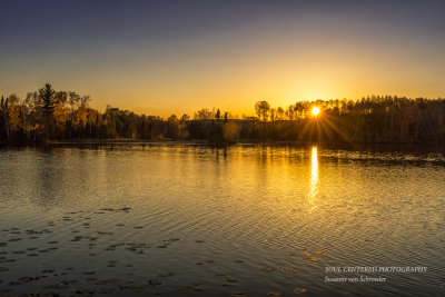 Sunset at Audie Lake