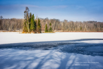 Early ice on Audie Lake