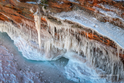 View of Ice Caves, close-up