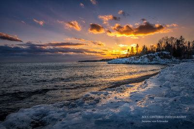 Sunset at Hollow Rock resort