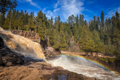 Gooseberry Falls with rainbow