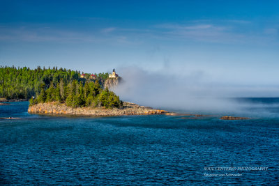 Split Rock lighthouse, embraced by fog