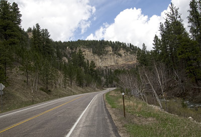 Road up Spearfish Canyon