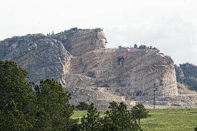 Crazy Horse Memorial Progress from Hwy 385