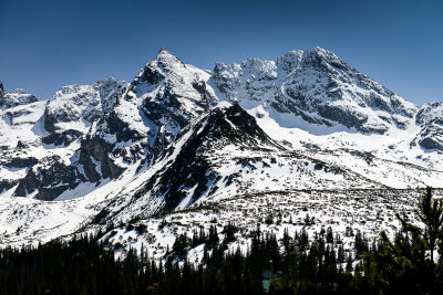 Koscielec 2155m and Swinica 2301m from Gasienicowa Valley, Tatra NP