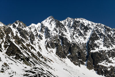 Granaty 2240m from Black Lake Gasienicowy 1624m, Tatra NP