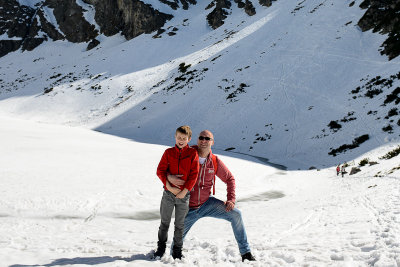 Alex and I at Black Lake Gasienicowy 1624m, Tatra NP