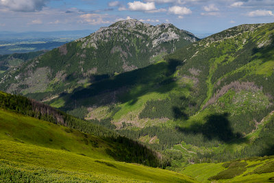Starorobocianska Valley and Kominiarski Wierch 1829m behind, Tatra NP