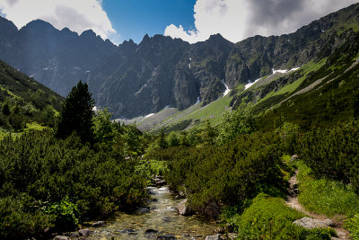 Javorova Valley, behind Javorove stity with the highest Maly Javorovy stit 2380m on the left, Tatra NP