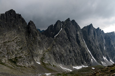 From left: Ostry stit 2367m, Javorova Pass 2250m, Javorovy stit 2418m, Maly Javorovy stit 2380m, Upper Javorova Valley, Tatra NP