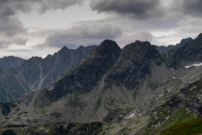 Looking towards Koscielec 2155m from the west, behind Eagle's Path ridge, Tatra NP