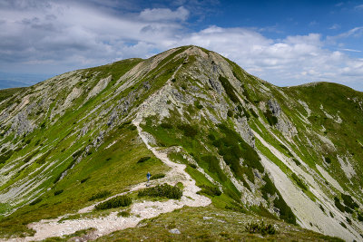 View of Brestova 1903m over Parichvost Pass 1856m, Tatra NP