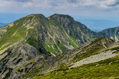 View towards Salatin 2048m over Skriniarky ridge, Tatra NP