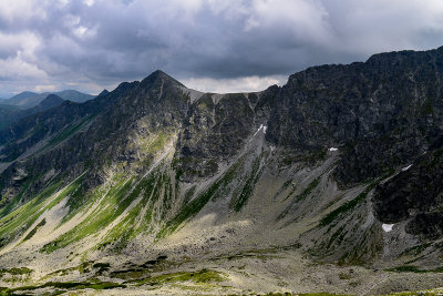 View of Hruba kopa 2166m over Spalena Valley from Spalena 2083m, Tatra NP 