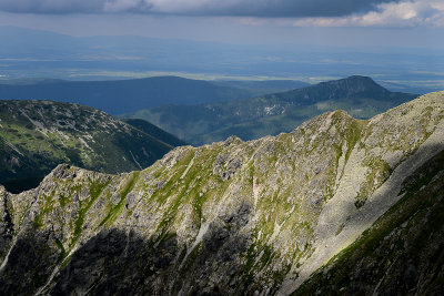 View of Skriniarky ridge from Pachola 2167m, Tatra NP 