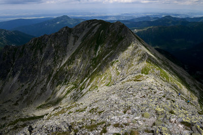 View from Pachola 2167m towards Spalena 2083m, Tatra NP 