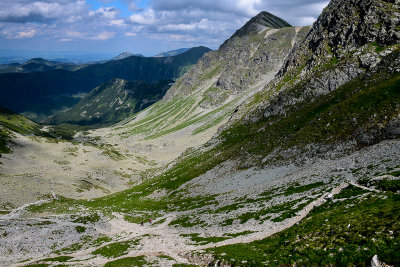 Spalena Valley, behind on the right Hruba kopa 2166m, Tatra NP
