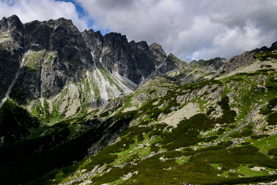 Mengusovska Valley with Satan 2421m behind on the left, Tatra NP