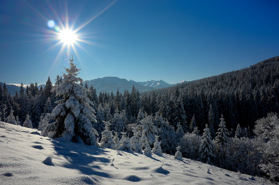 The Glade, behind Kominiarski Wierch 1829m, far behind Jarzabczy Wierch 2137m and Jakubina 2194m, Witów