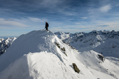 Myself on the ridge eastwards from the main summit of Swinica 2301m, High Tatras