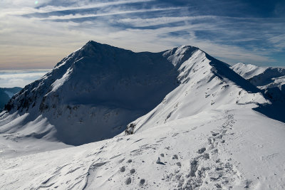 Jakubina 2194m and Jarzabczy Wierch 2137m on the right, Tatra NP