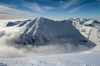 Jakubina 2194m and Jarzabczy Wierch 2137m on the right, Tatra NP