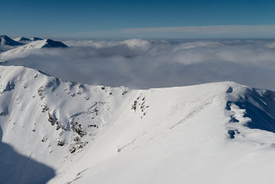 Konczysty Wierch 2002m on the right, further on the left Wolowiec 2064m, Tatra NP