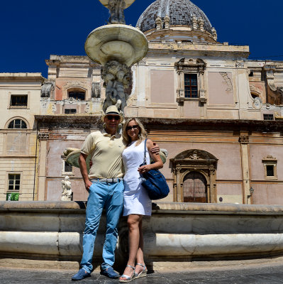 Aneta and I, Fontana Pretoria in Palermo