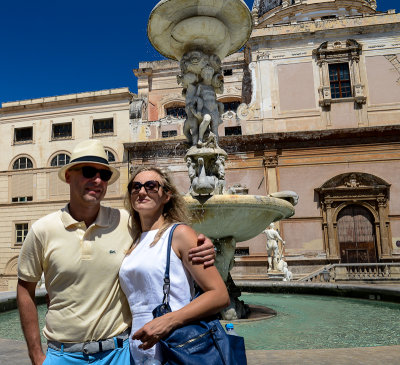 Aneta and I, Fontana Pretoria in Palermo