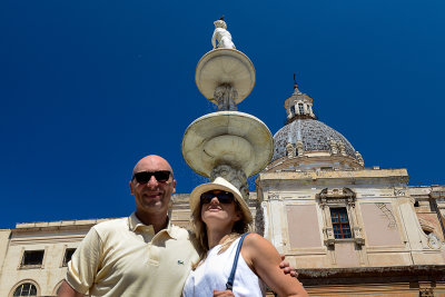 Aneta and I, Fontana Pretoria in Palermo