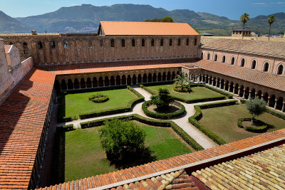 The Benedictine cloister courtyard, Monreale