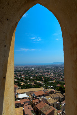 View towards Palermo from the roof of the cathedral, Monreale