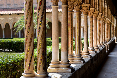 The Benedictine cloister courtyard, Monreale