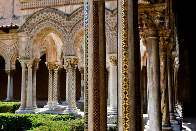 The Benedictine cloister courtyard, Monreale