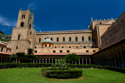 The Cathedral seen from the Benedictine cloister courtyard, Monreale