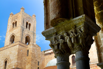 The Benedictine cloister courtyard, Monreale