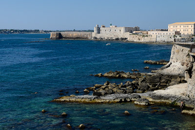 Lungomare d'Ortigia with Castello Maniace behind, Siracusa