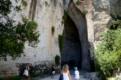 Orecchio di Dionisio grotto, Neapolis Archaeological Park in Siracusa