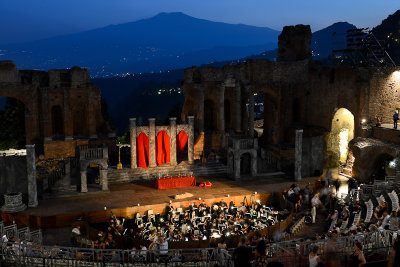 Greek Theatre with Etna 3340m behind, Taormina