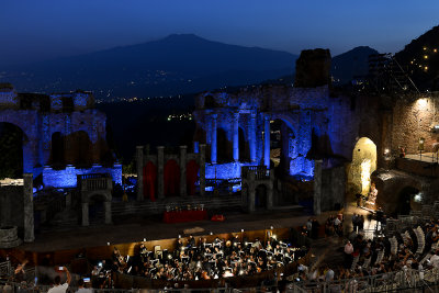 Greek Theatre with Etna 3340m behind, Taormina