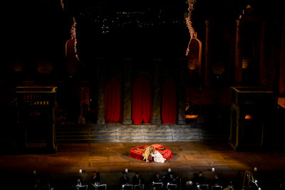 Staging of Rigoletto opera at the Greek Theatre, Taormina