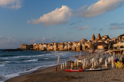 Cefalù Beach at Sunset
