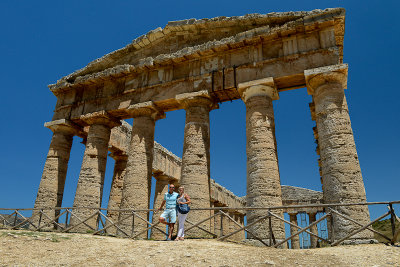 Aneta and I, Greek Doric Temple in Segesta