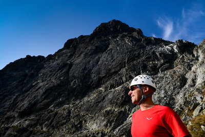 Myself, Gerlach massif 2655m behind, Tatra NP