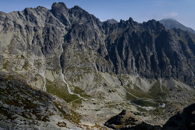 Looking towards Bradavica 2476m over Velická Valley, Gerlach massif, Tatra NP