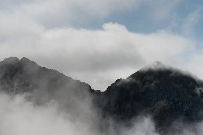 Ostry Rohac 2088m and Placlive 2125m on the right, Tatra NP